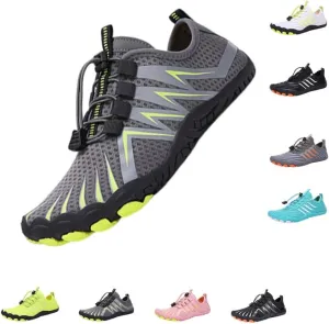 Barefoot Shoes Women & Men, Non-Slip Breathable Waterproof Wide Toe Running Walking Barefoot Shoes Unisex(B Gray,10men/12women)