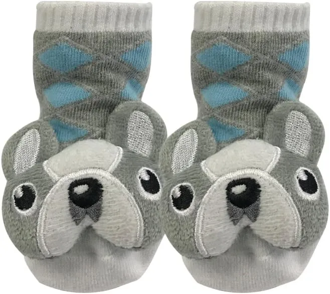 Bowbear Adorable Baby 6 Pair Non-Skid Bootie Socks