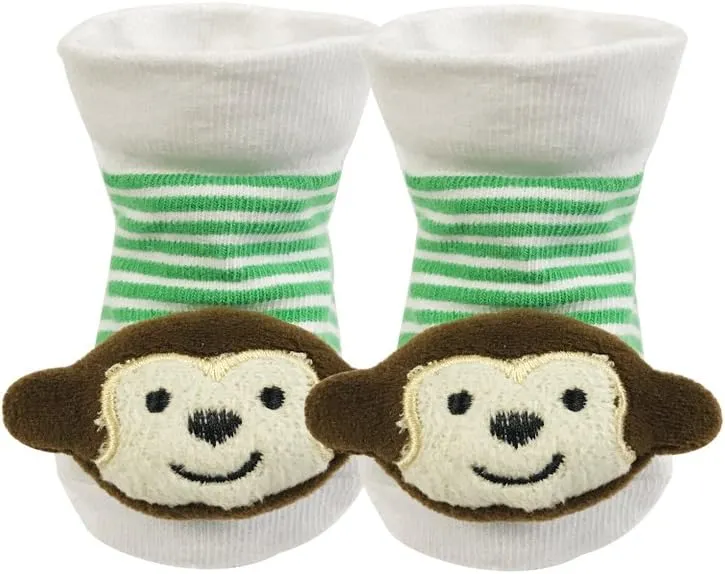 Bowbear Adorable Baby 6 Pair Non-Skid Bootie Socks