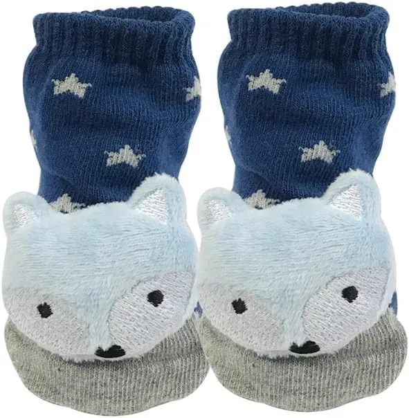 Bowbear Adorable Baby 6 Pair Non-Skid Bootie Socks