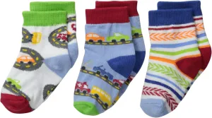 Jefferies Socks Baby-Boys Newborn Vehicle 3 Pair Pack Socks