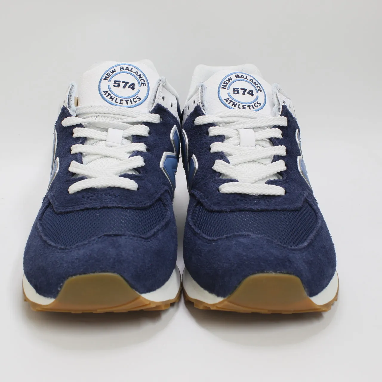 Mens New Balance 574 Dark Navy Blue White Trainers