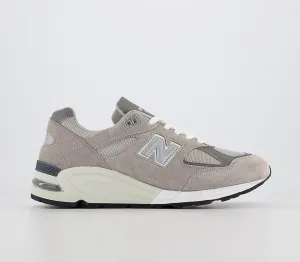 Mens New Balance 990v2 Grey Mus Trainers