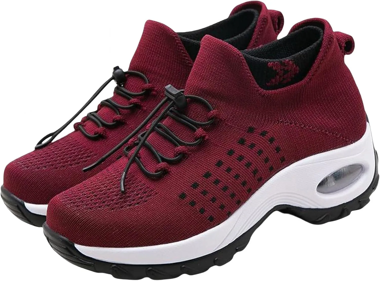 Orthopedic Sneakers for Women Men Comfortable Breathable Walking Shoes,Soft Damping Air Cushion Footwear Anti-Skid Waterproof Soles Sneakers,Elastic Strap Running Shoes Unisex with Arch Support