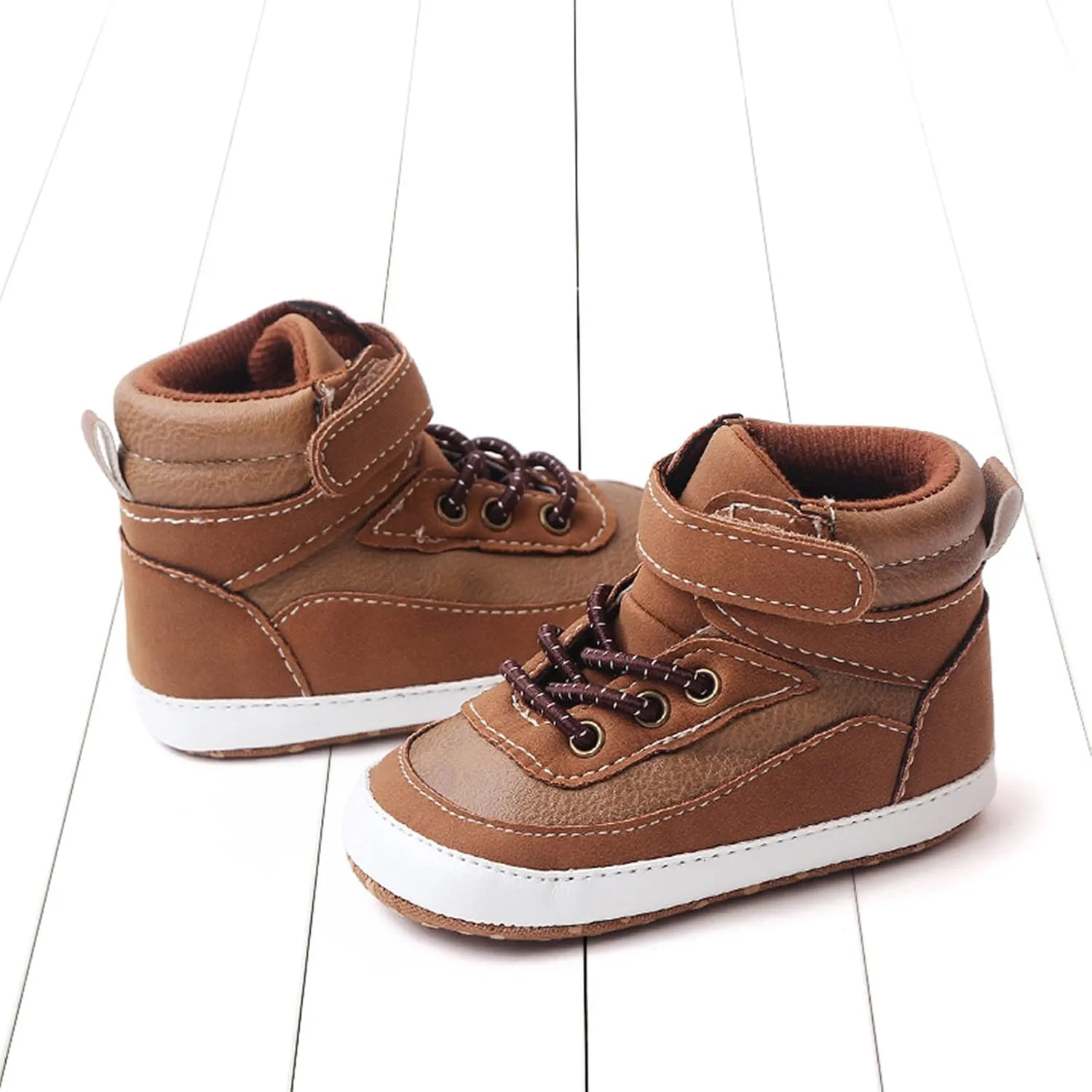 Spring and Summer Children Infant Toddler Shoes Boys and Girls Sports Shoes Flat Bottom High Top Comfortable Solid Color Casual Style Boys Dress Boots