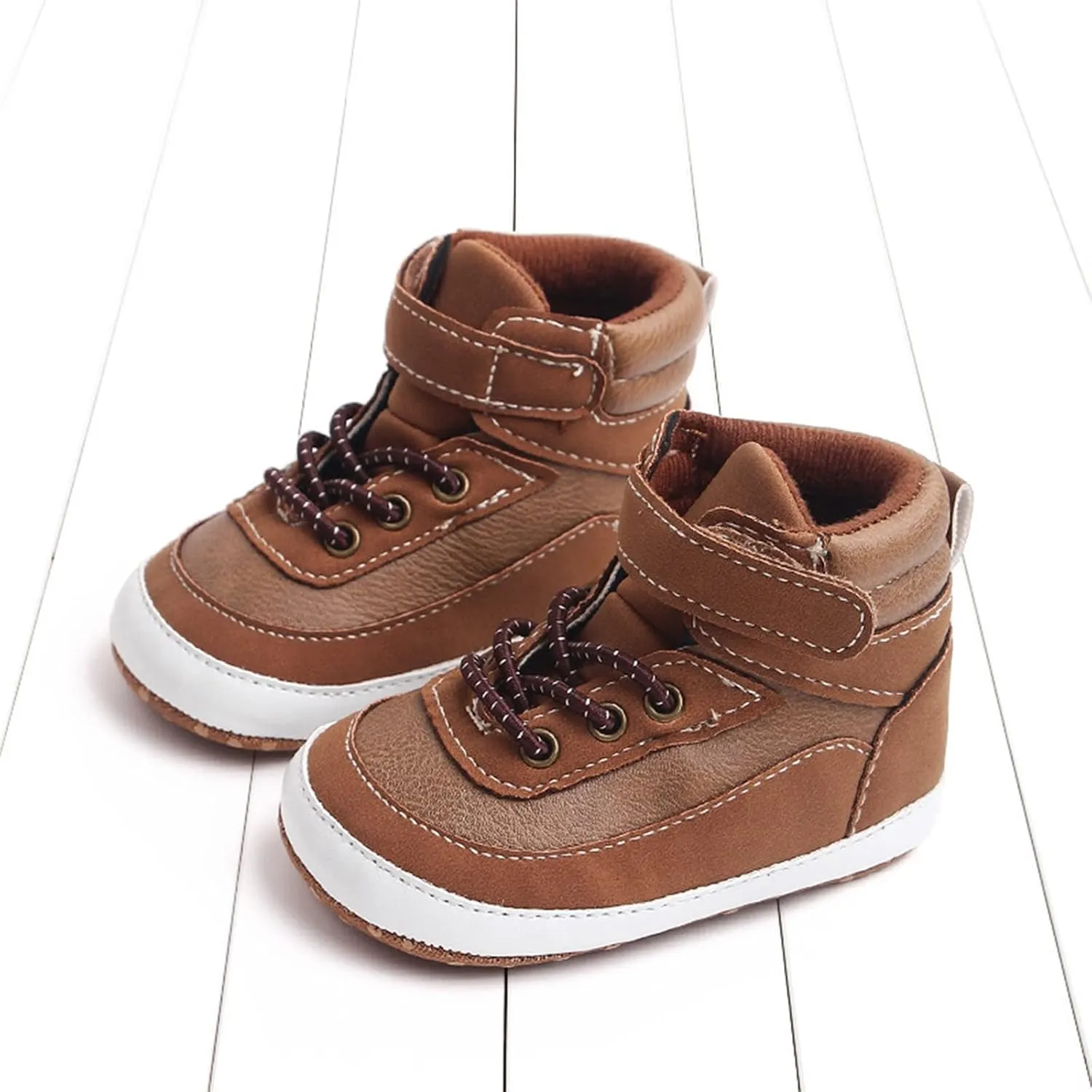 Spring and Summer Children Infant Toddler Shoes Boys and Girls Sports Shoes Flat Bottom High Top Comfortable Solid Color Casual Style Boys Dress Boots
