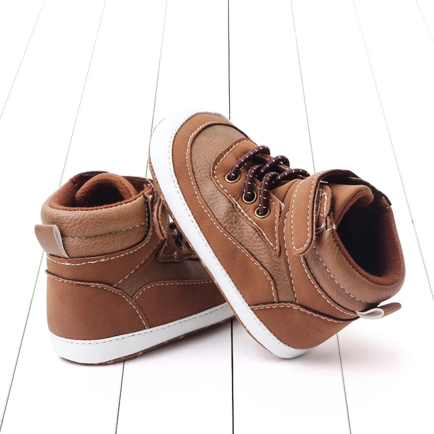 Spring and Summer Children Infant Toddler Shoes Boys and Girls Sports Shoes Flat Bottom High Top Comfortable Solid Color Casual Style Boys Dress Boots