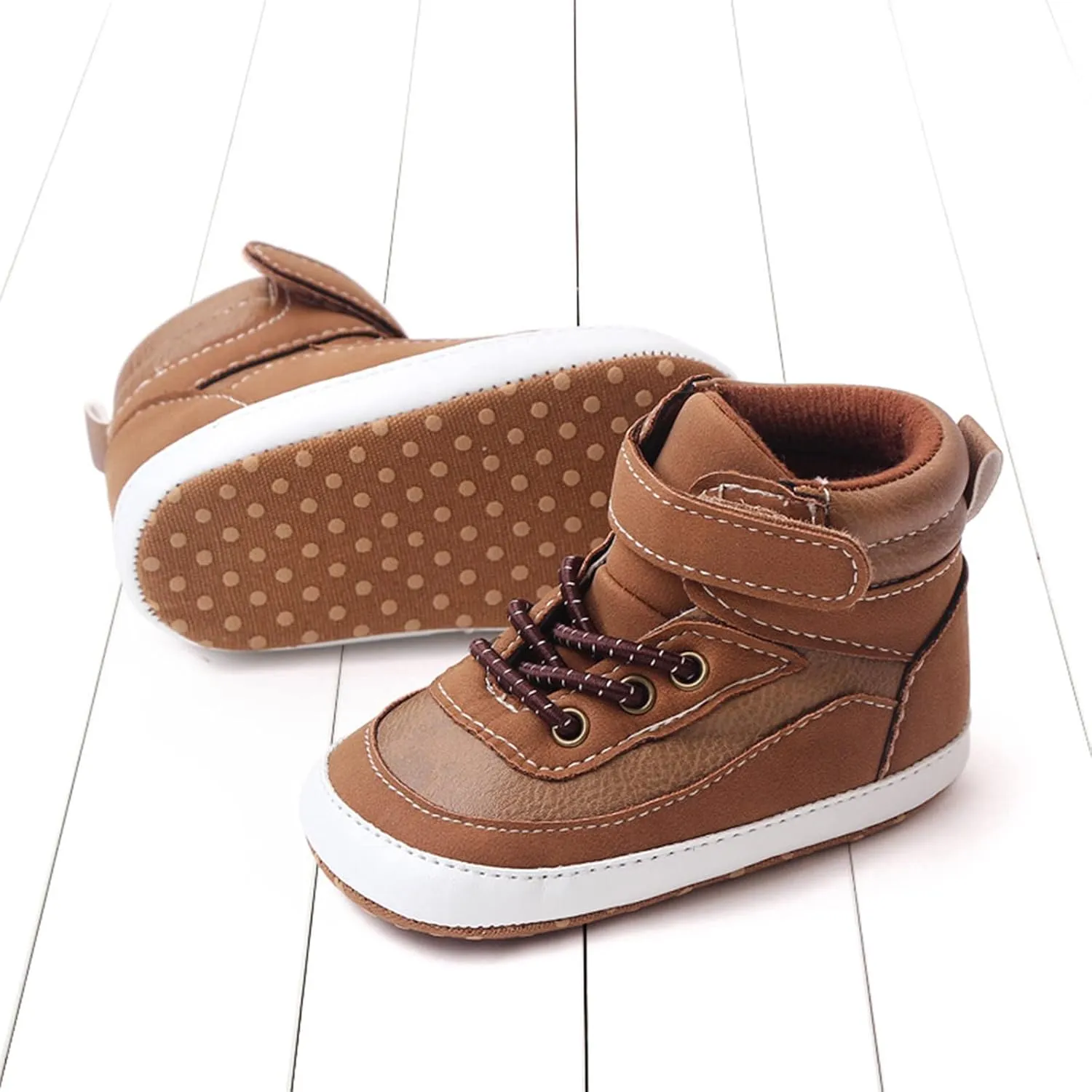Spring and Summer Children Infant Toddler Shoes Boys and Girls Sports Shoes Flat Bottom High Top Comfortable Solid Color Casual Style Boys Dress Boots